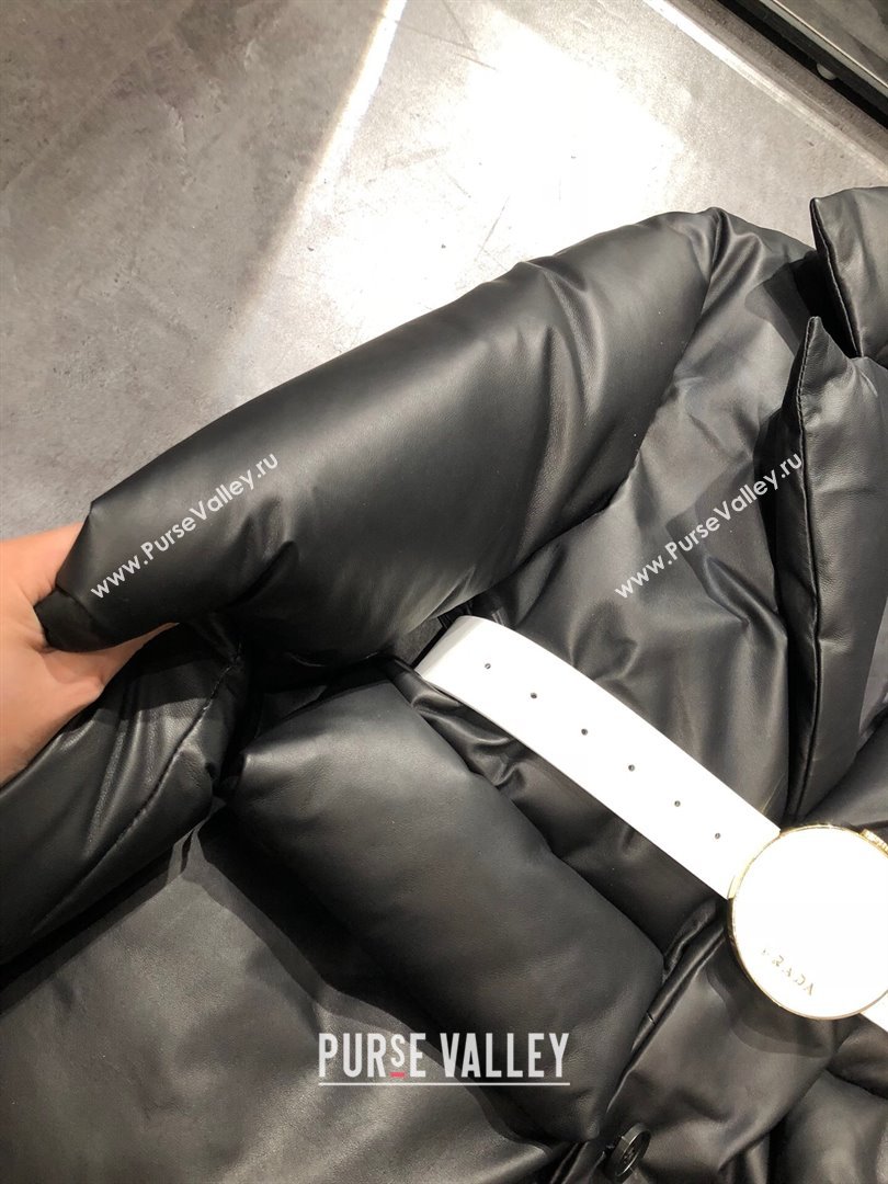 Prada Lambskin Down Jacket P110937 Black 2023 (Q-23110937)