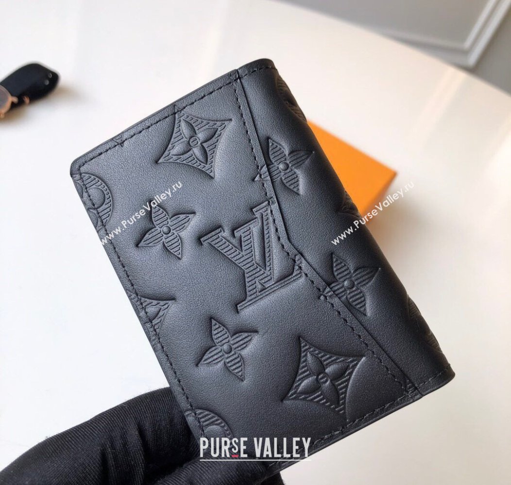 Louis Vuitton Monogram Shadow Wallet in Monogram Leather Black 2025 M62899 (KI-250811008)