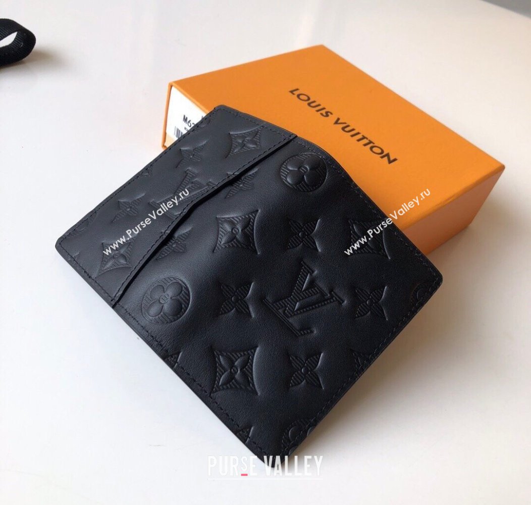 Louis Vuitton Monogram Shadow Wallet in Monogram Leather Black 2025 M62899 (KI-250811008)