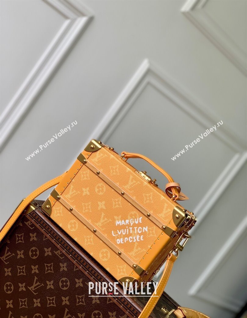 Louis Vuitton Handle Trunk bag in Monogram Heritage Canvas Yellow M12458 2025 (KI-250811009)