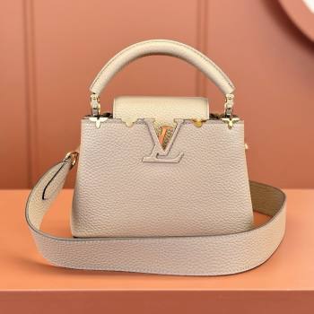 Louis Vuitton Capucines Mini Bag in Taurillon Leather M56669 Grey 2024 (K-24123018)