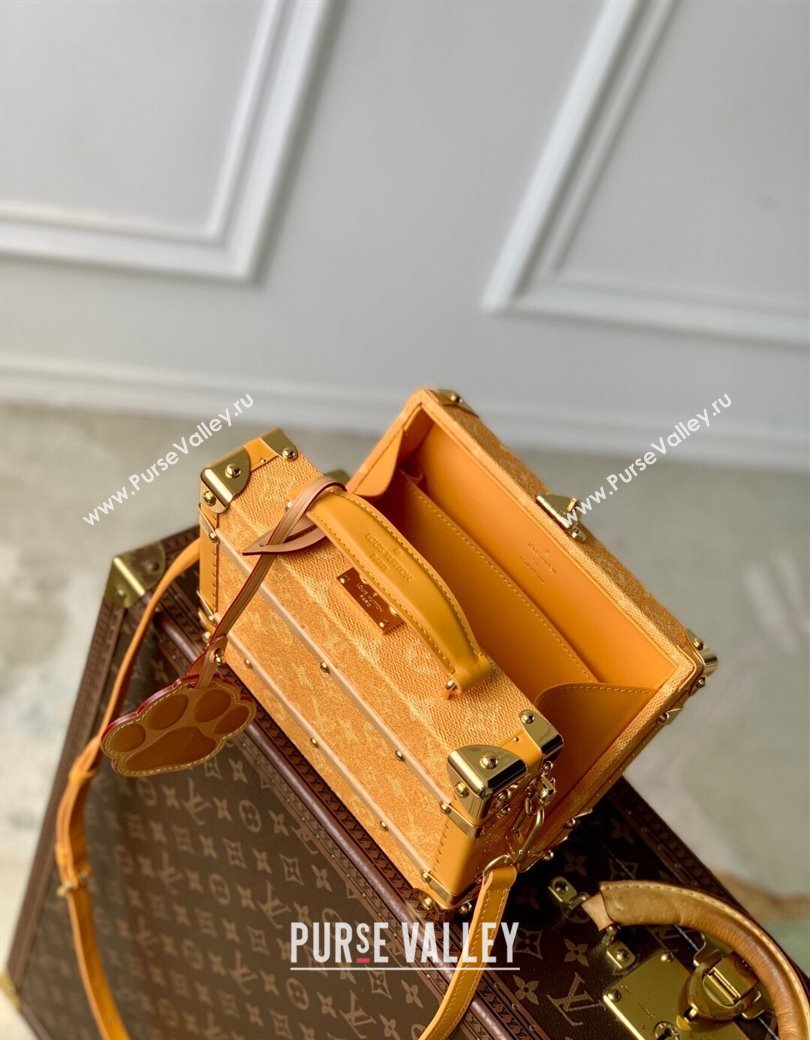 Louis Vuitton Handle Trunk bag in Monogram Heritage Canvas Yellow M12458 2025 (KI-250811009)