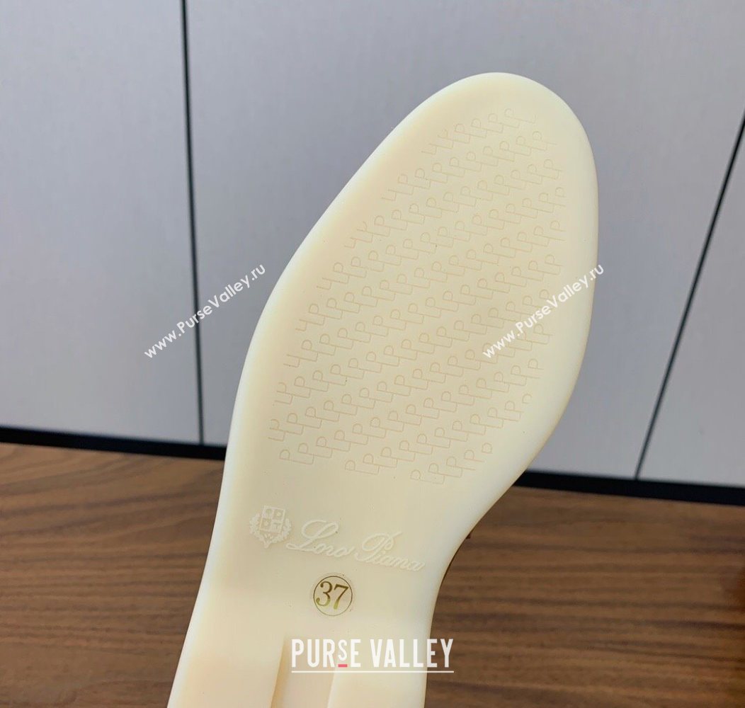 Loro Piana Charms Walk Babouche Loafer Mules in Grained Calfskin Leather Biscuits Beige 2025 LP121102 (HH-251211046)