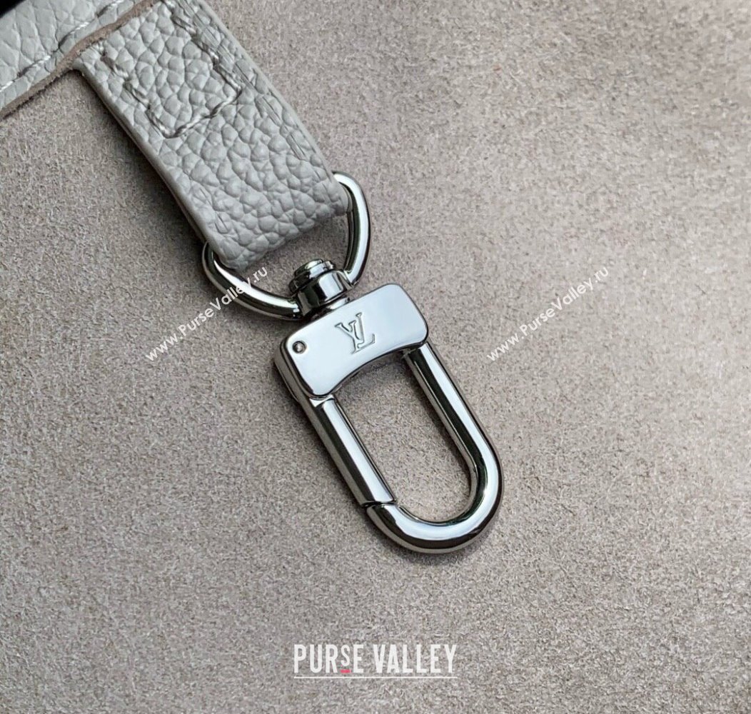 Louis Vuitton Neverfull MM Bag in Grained Cowhide Leather M13578 Light Grey 2025 (KI-250811010)