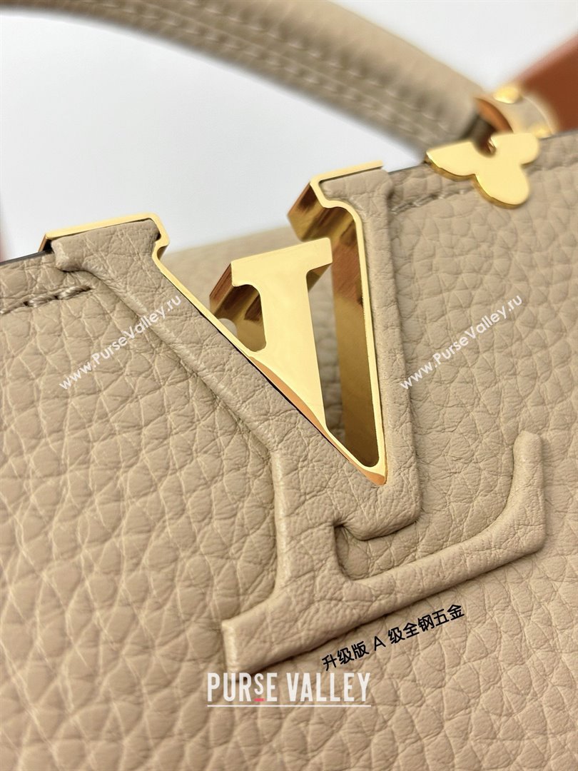 Louis Vuitton Capucines Mini Bag in Taurillon Leather M56669 Grey 2024 (K-24123018)