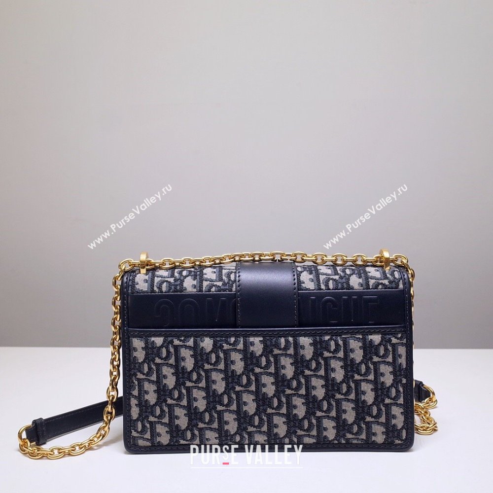 Dior 30 Montaigne Chain Bag in Blue Dior Oblique Jacquard 2024 (DMZ-24040327)
