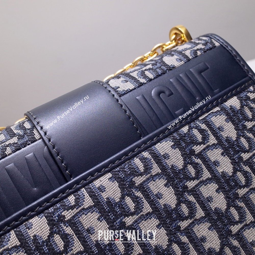 Dior 30 Montaigne Chain Bag in Blue Dior Oblique Jacquard 2024 (DMZ-24040327)