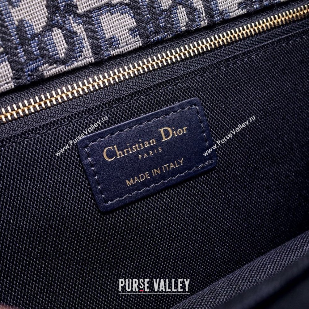 Dior 30 Montaigne Chain Bag in Blue Dior Oblique Jacquard 2024 (DMZ-24040327)