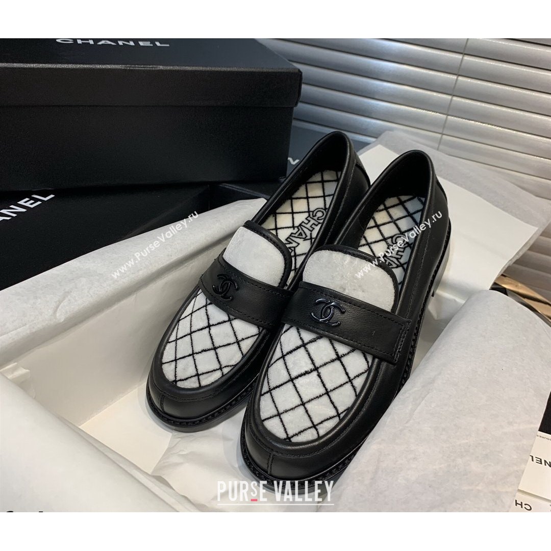 Chanel Quilted Fabric Loafers Black 2021 (MD-21080932)