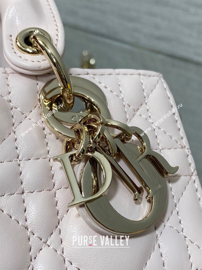 Dior Lady D-Joy Micro Bag in Cannage Lambskin Light Pink 2025 M9250 (XXG-250806077)