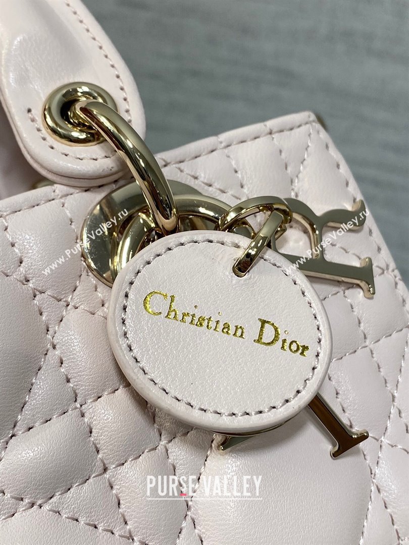 Dior Lady D-Joy Micro Bag in Cannage Lambskin Light Pink 2025 M9250 (XXG-250806077)
