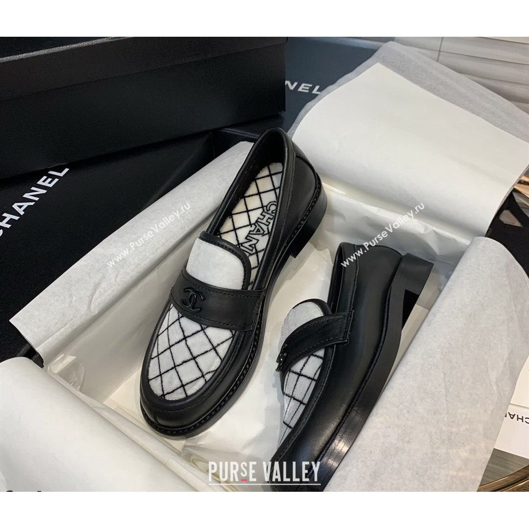 Chanel Quilted Fabric Loafers Black 2021 (MD-21080932)