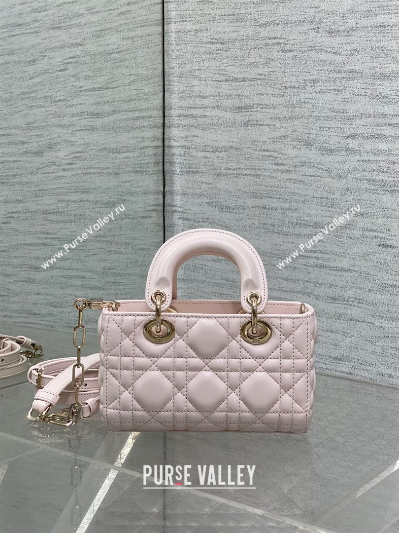Dior Lady D-Joy Micro Bag in Cannage Lambskin Light Pink 2025 M9250 (XXG-250806077)