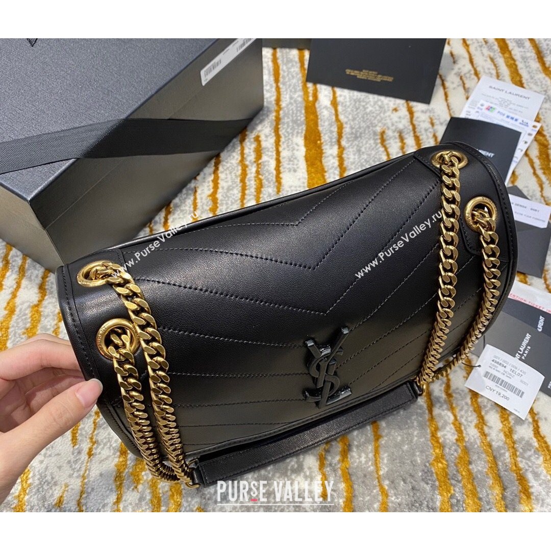 Saint Laurent Medium Niki Chain Bag in Lambskin 498894 Black 2021 (JUND-210820054)