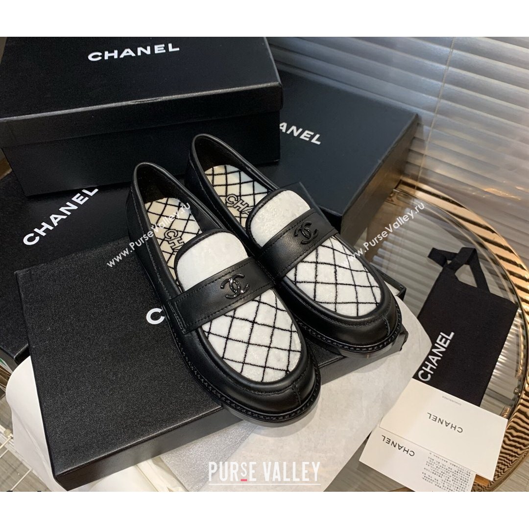 Chanel Quilted Fabric Loafers Black 2021 (MD-21080932)