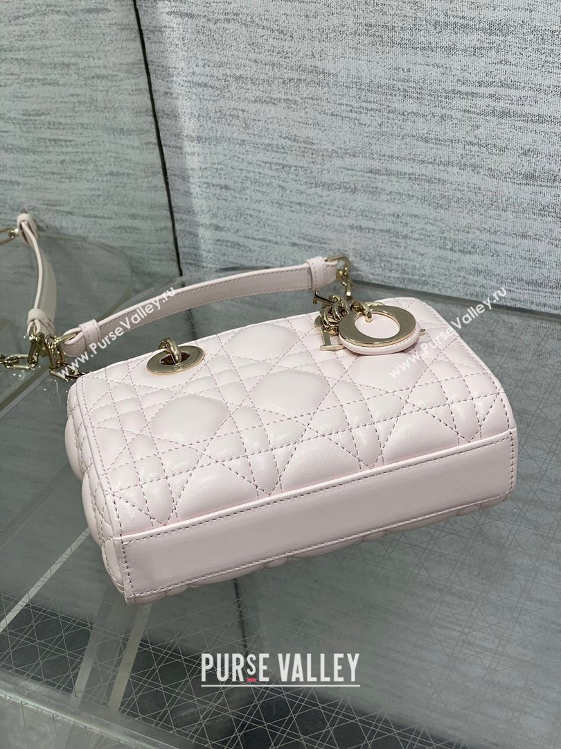 Dior Lady D-Joy Micro Bag in Cannage Lambskin Light Pink 2025 M9250 (XXG-250806077)