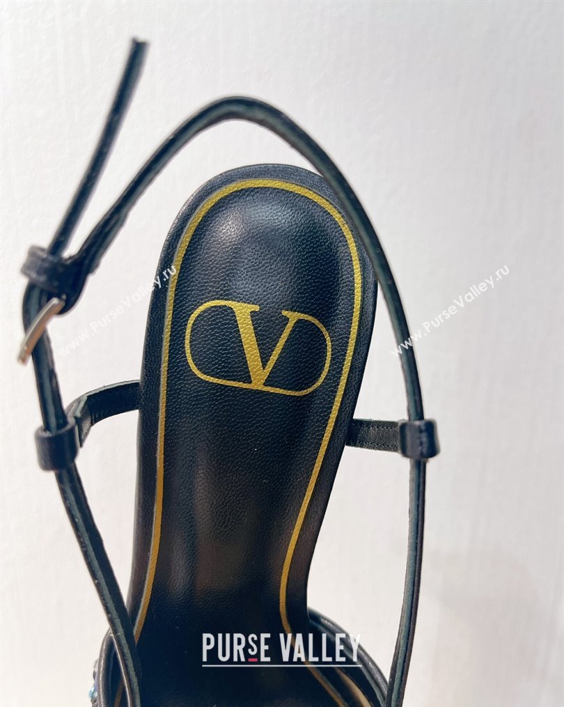 Valentino VLogo Slingback Pumps 7.5cm in Woven Calfskin with Crystals Multicolor 2023 VT102701 (MD-231027028)