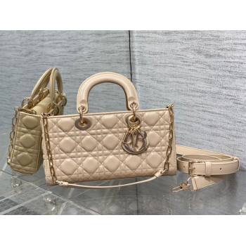 Dior Lady D-Joy Medium Bag in Cannage Lambskin Rose beige 2025 M9250 (XXG-250806056)