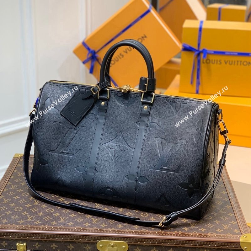Louis Vuitton Keepall Bandoulière 45 Bag in Giant Monogram Leather M45532 Black 2021 (KI-21101525)