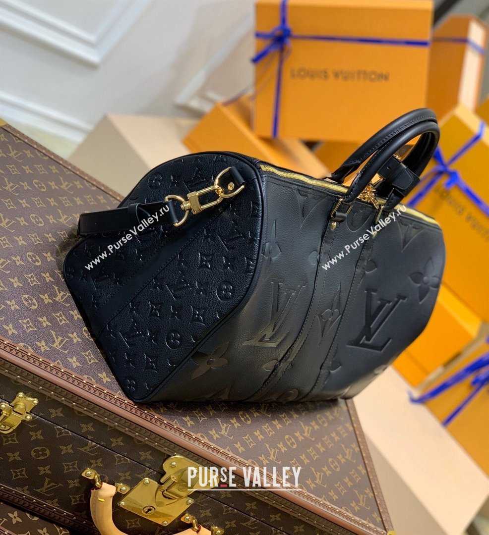 Louis Vuitton Keepall Bandoulière 45 Bag in Giant Monogram Leather M45532 Black 2021 (KI-21101525)