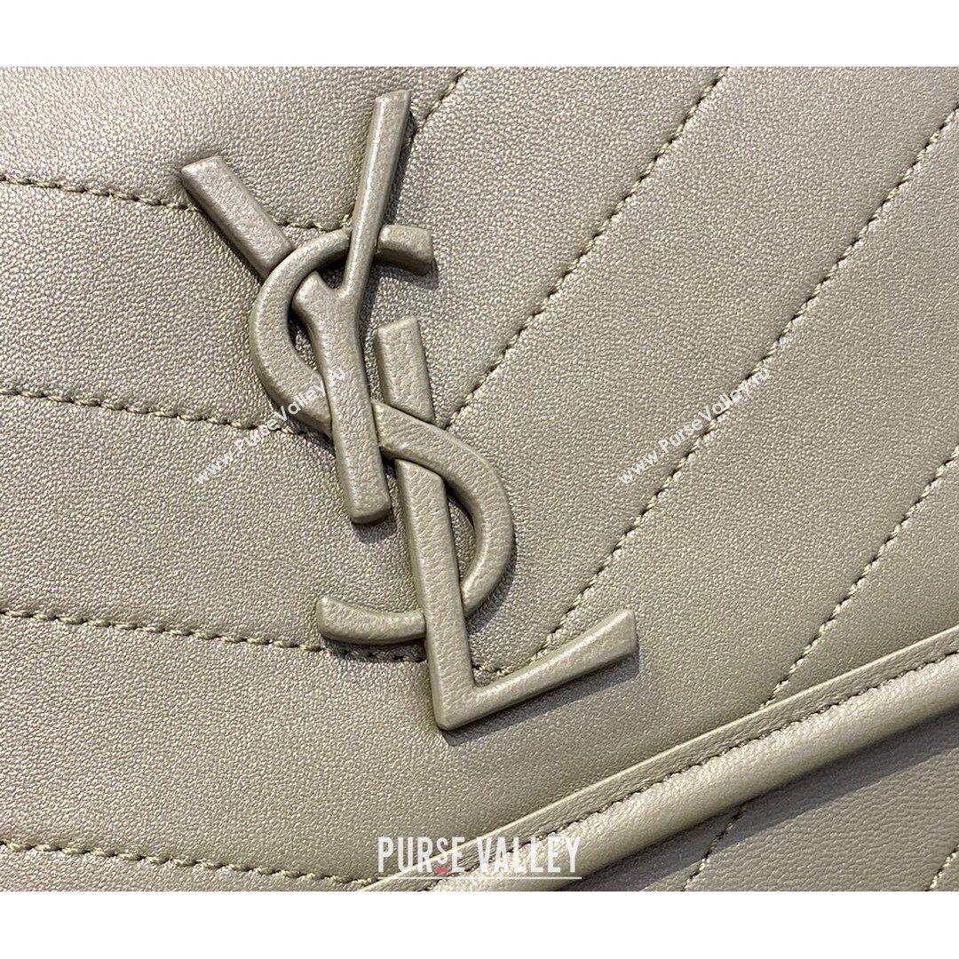 Saint Laurent Medium Niki Chain Bag in Lambskin 498894 Khaki Green 2021 (JUND-210820052)