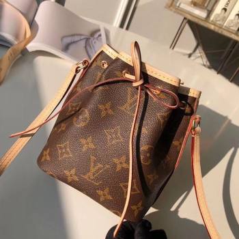 Louis Vuitton Nano Noe Mini Bucket Bag M41346 Monogram Canvas/Nude 2025 (KI-250211040)