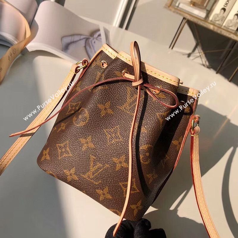 Louis Vuitton Nano Noe Mini Bucket Bag M41346 Monogram Canvas/Nude 2025 (KI-250211040)