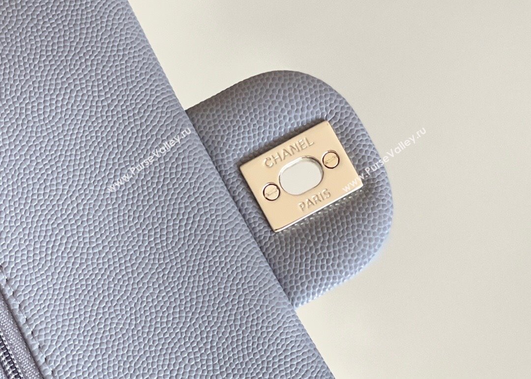 Chanel Grained Calfskin Medium Classic Flap Bag A01112 Grey/Light Gold 2023 Original Quality (MHE-23121212)