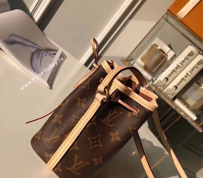 Louis Vuitton Nano Noe Mini Bucket Bag M41346 Monogram Canvas/Nude 2025 (KI-250211040)