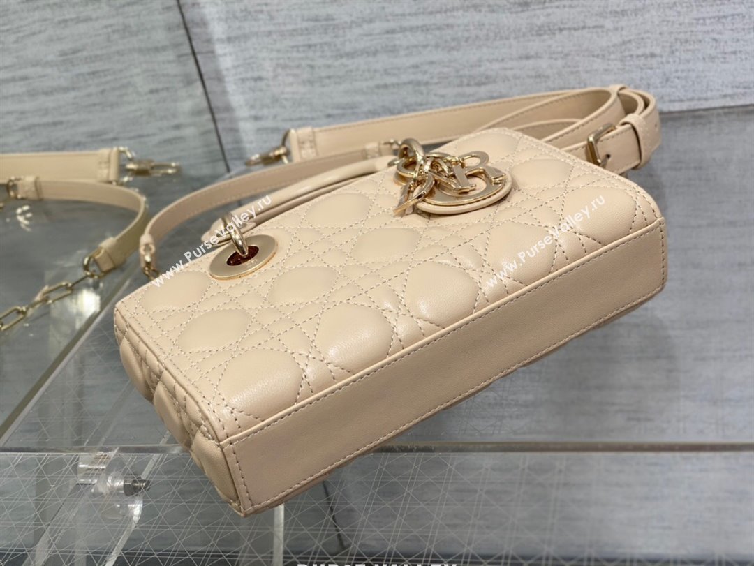 Dior Lady D-Joy Small Bag in Cannage Lambskin Rose Beige 2025 M9250 (XXG-250806065)