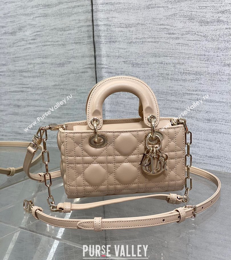 Dior Lady D-Joy Micro Bag in Cannage Lambskin Rose Beige 2025 M9250 (XXG-250806078)
