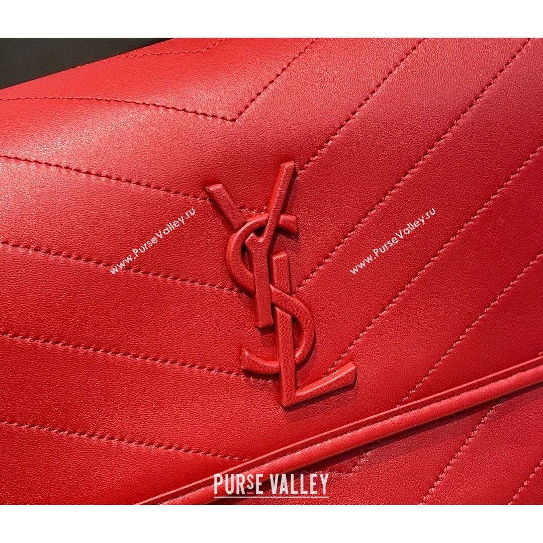 Saint Laurent Medium Niki Chain Bag in Lambskin 498894 Red 2021 (JUND-210820053)