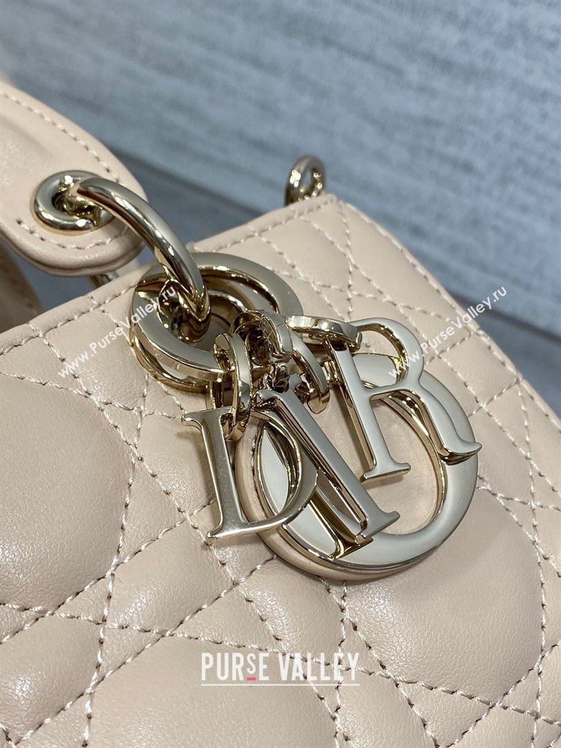 Dior Lady D-Joy Micro Bag in Cannage Lambskin Rose Beige 2025 M9250 (XXG-250806078)