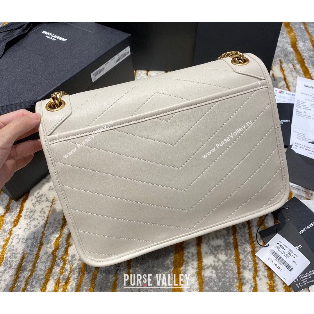 Saint Laurent Medium Niki Chain Bag in Lambskin 498894 Off-white 2021 (JD-210820051)