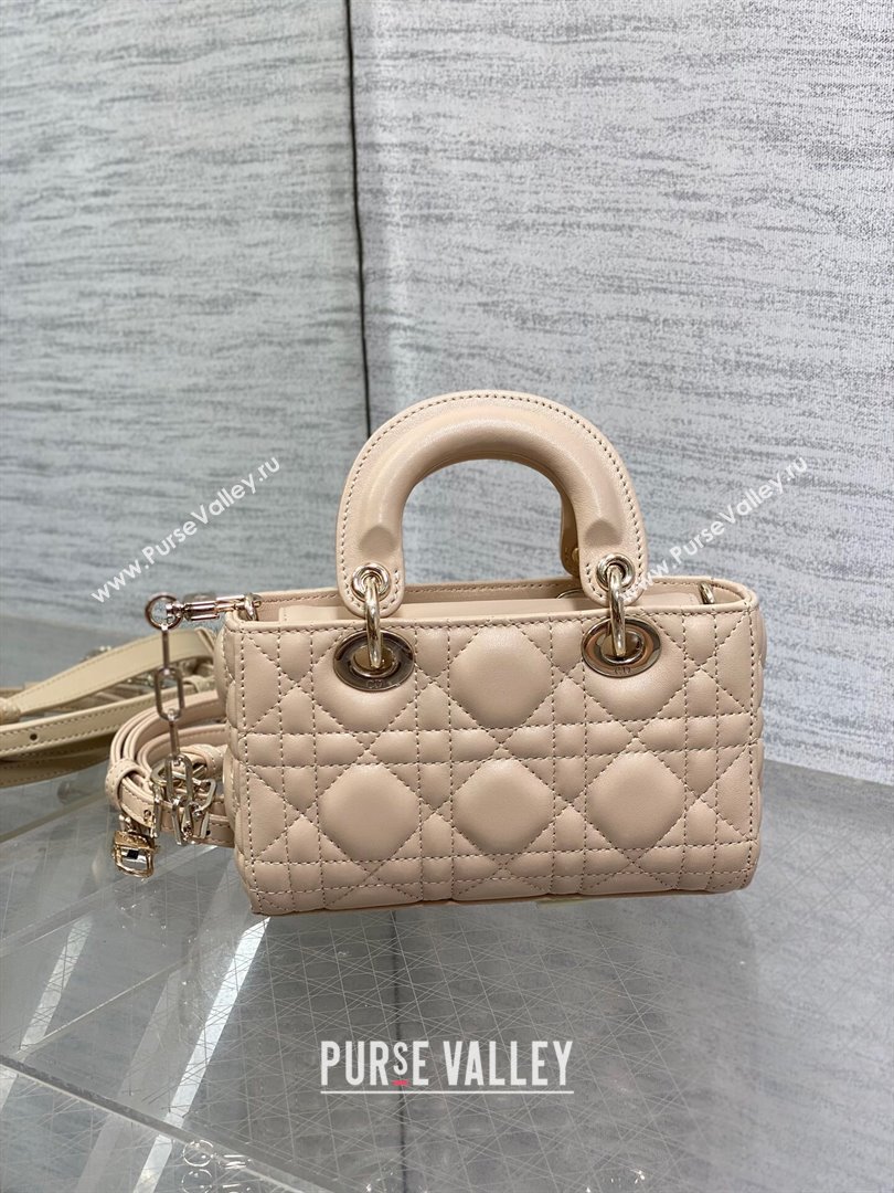 Dior Lady D-Joy Micro Bag in Cannage Lambskin Rose Beige 2025 M9250 (XXG-250806078)