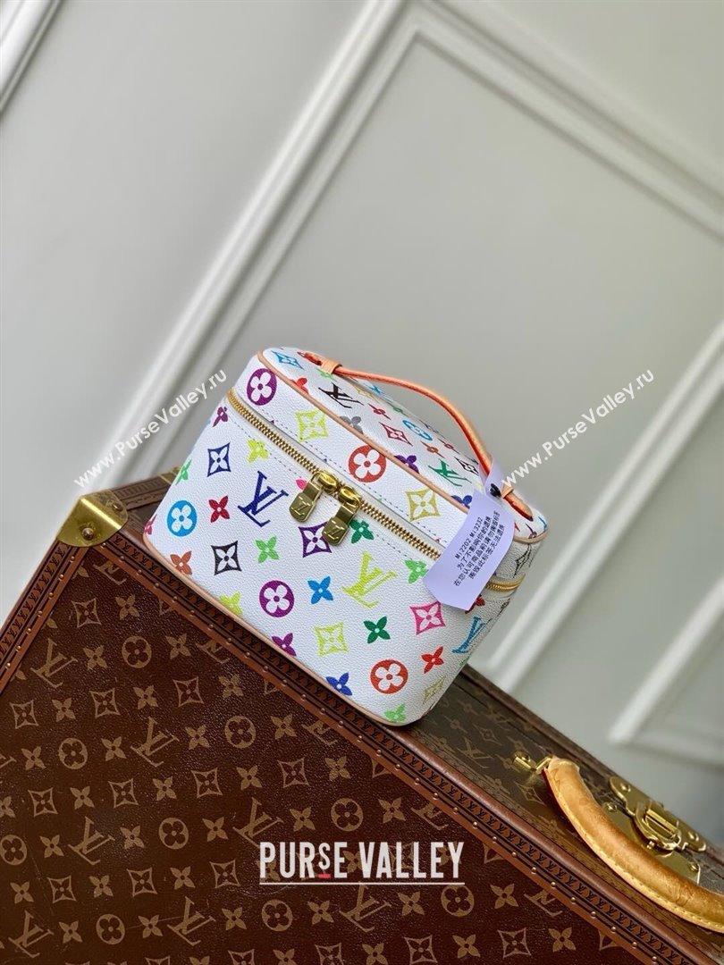 Louis Vuitton LV x TM Nice Mini Vanity Case in Multicolored Monogram Canvas M13747 White 2025 (K-25010204)