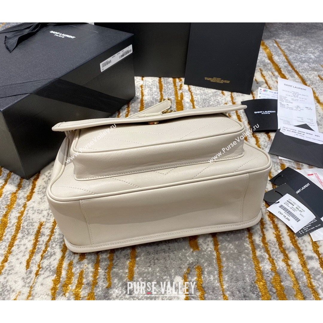 Saint Laurent Medium Niki Chain Bag in Lambskin 498894 Off-white 2021 (JD-210820051)