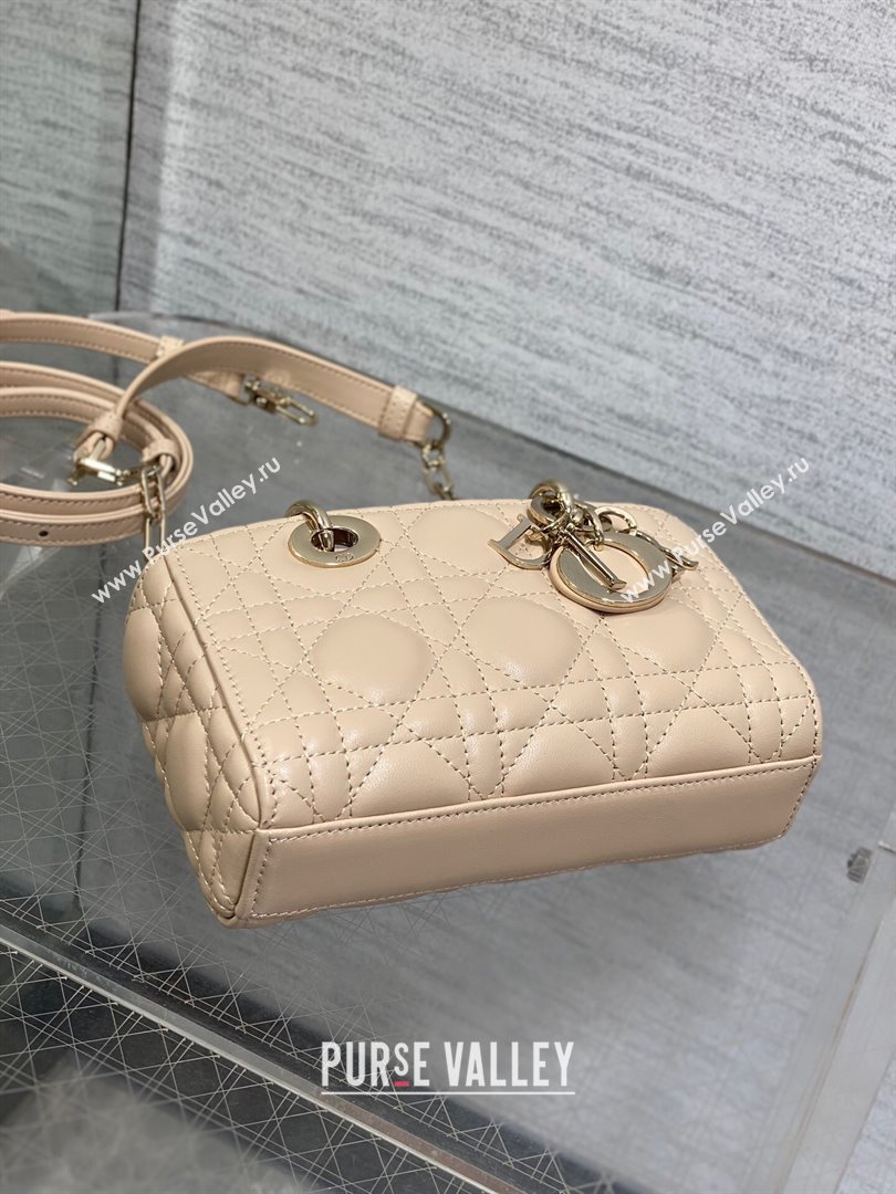 Dior Lady D-Joy Micro Bag in Cannage Lambskin Rose Beige 2025 M9250 (XXG-250806078)