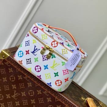 Louis Vuitton LV x TM Nice Mini Vanity Case in Multicolored Monogram Canvas M13747 White 2025 (K-25010204)