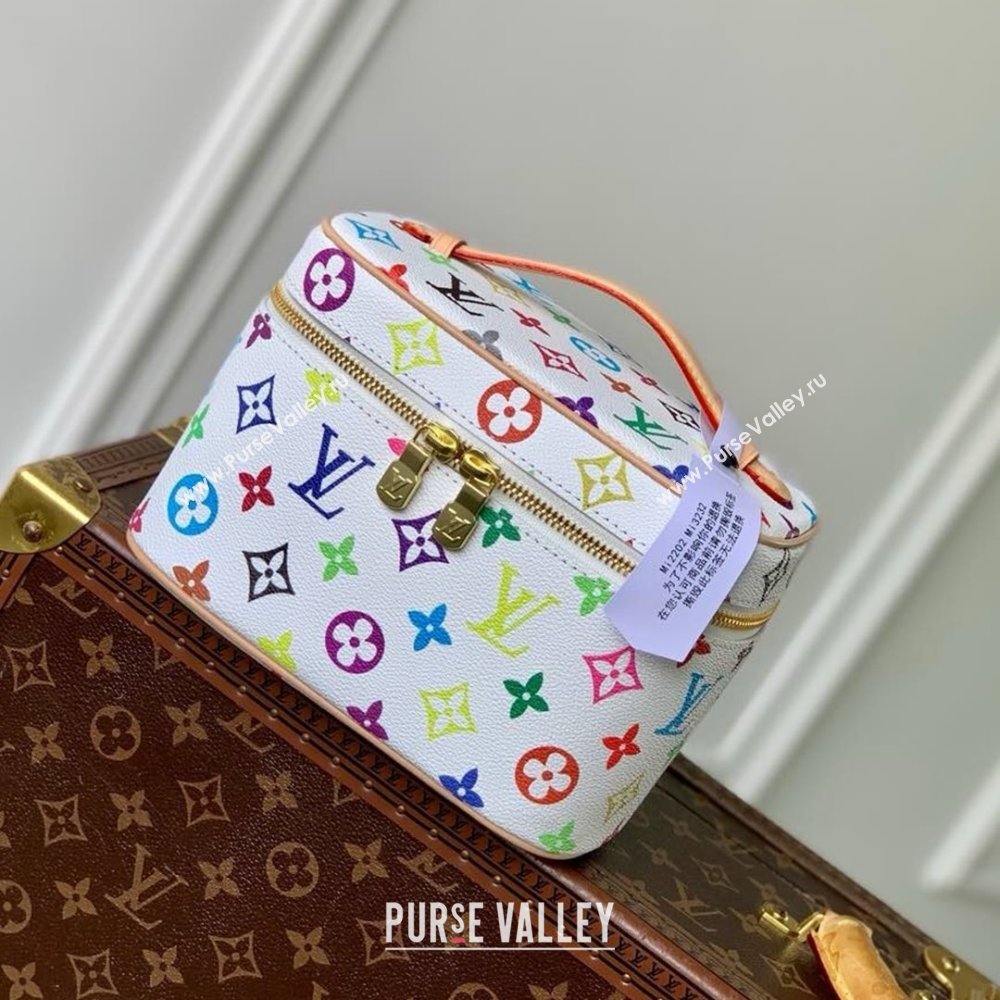 Louis Vuitton LV x TM Nice Mini Vanity Case in Multicolored Monogram Canvas M13747 White 2025 (K-25010204)