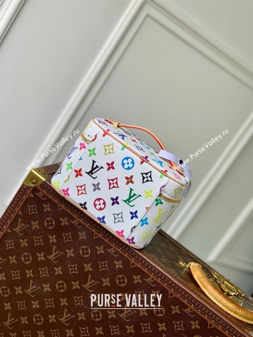 Louis Vuitton LV x TM Nice Mini Vanity Case in Multicolored Monogram Canvas M13747 White 2025 (K-25010204)
