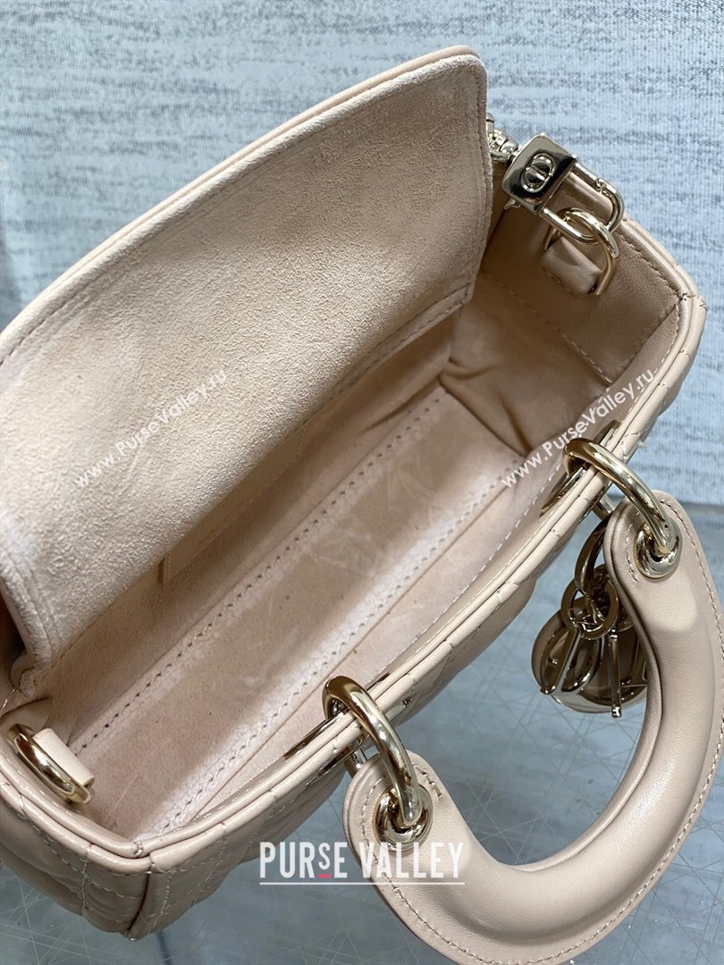 Dior Lady D-Joy Micro Bag in Cannage Lambskin Rose Beige 2025 M9250 (XXG-250806078)