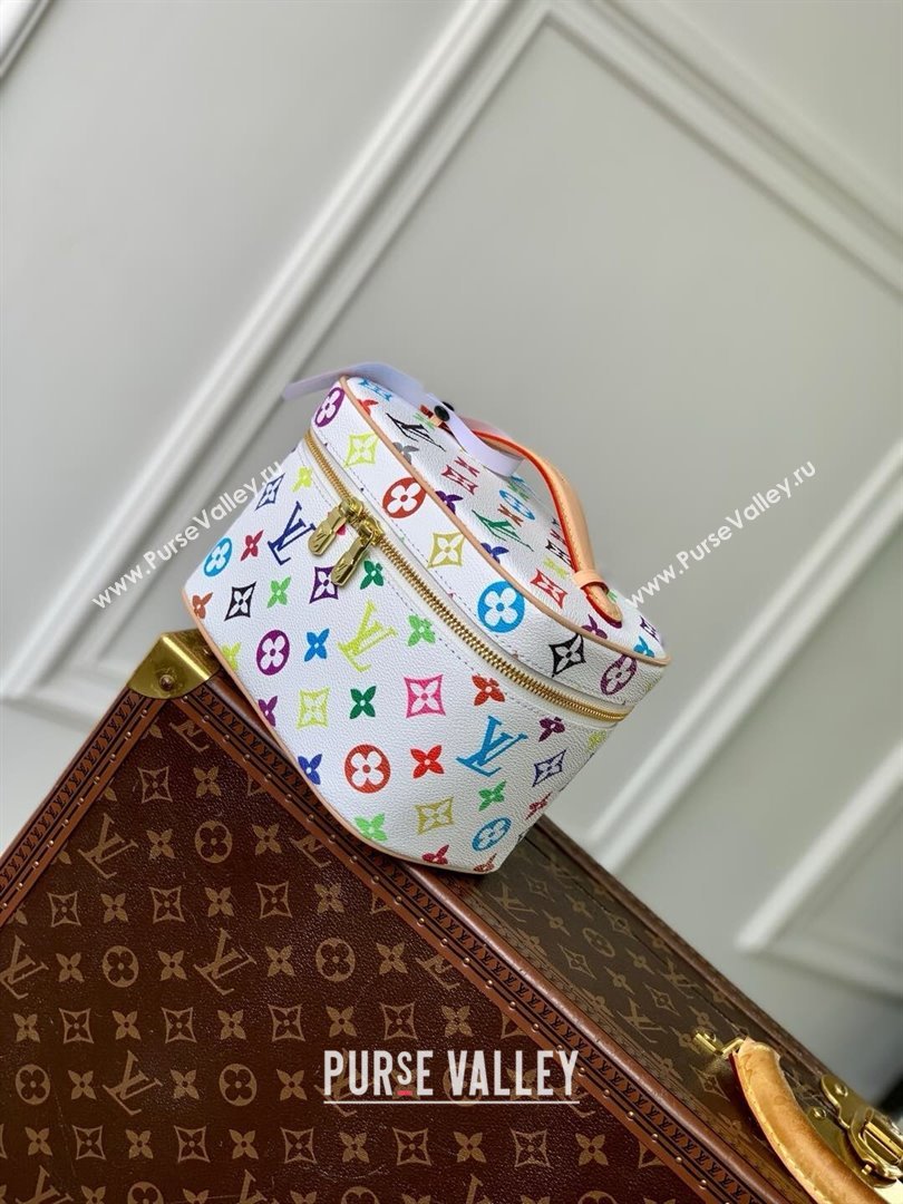 Louis Vuitton LV x TM Nice Mini Vanity Case in Multicolored Monogram Canvas M13747 White 2025 (K-25010204)