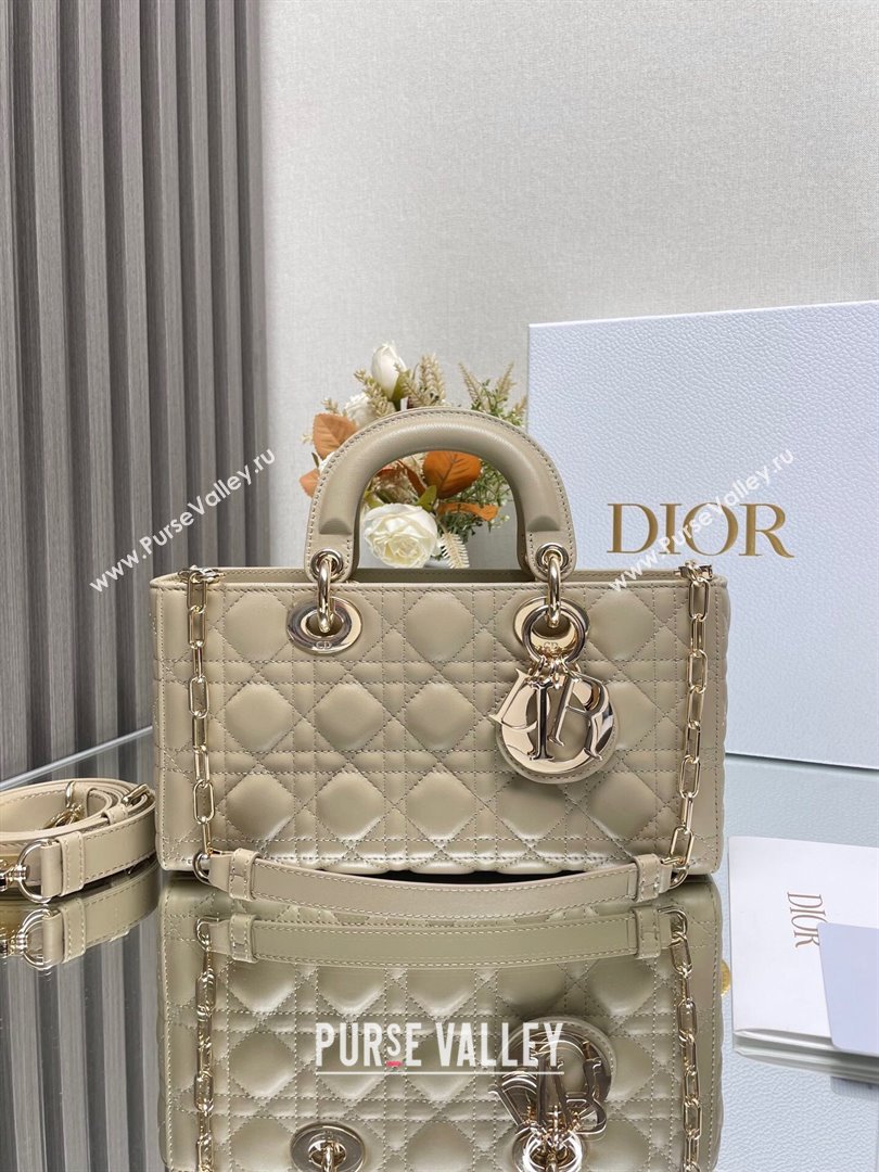 Dior Lady D-Joy Medium Bag in Cannage Lambskin Beige2 2025 M9250 (XXG-250806057)