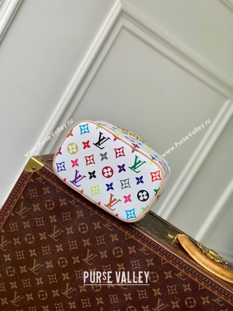 Louis Vuitton LV x TM Nice Mini Vanity Case in Multicolored Monogram Canvas M13747 White 2025 (K-25010204)