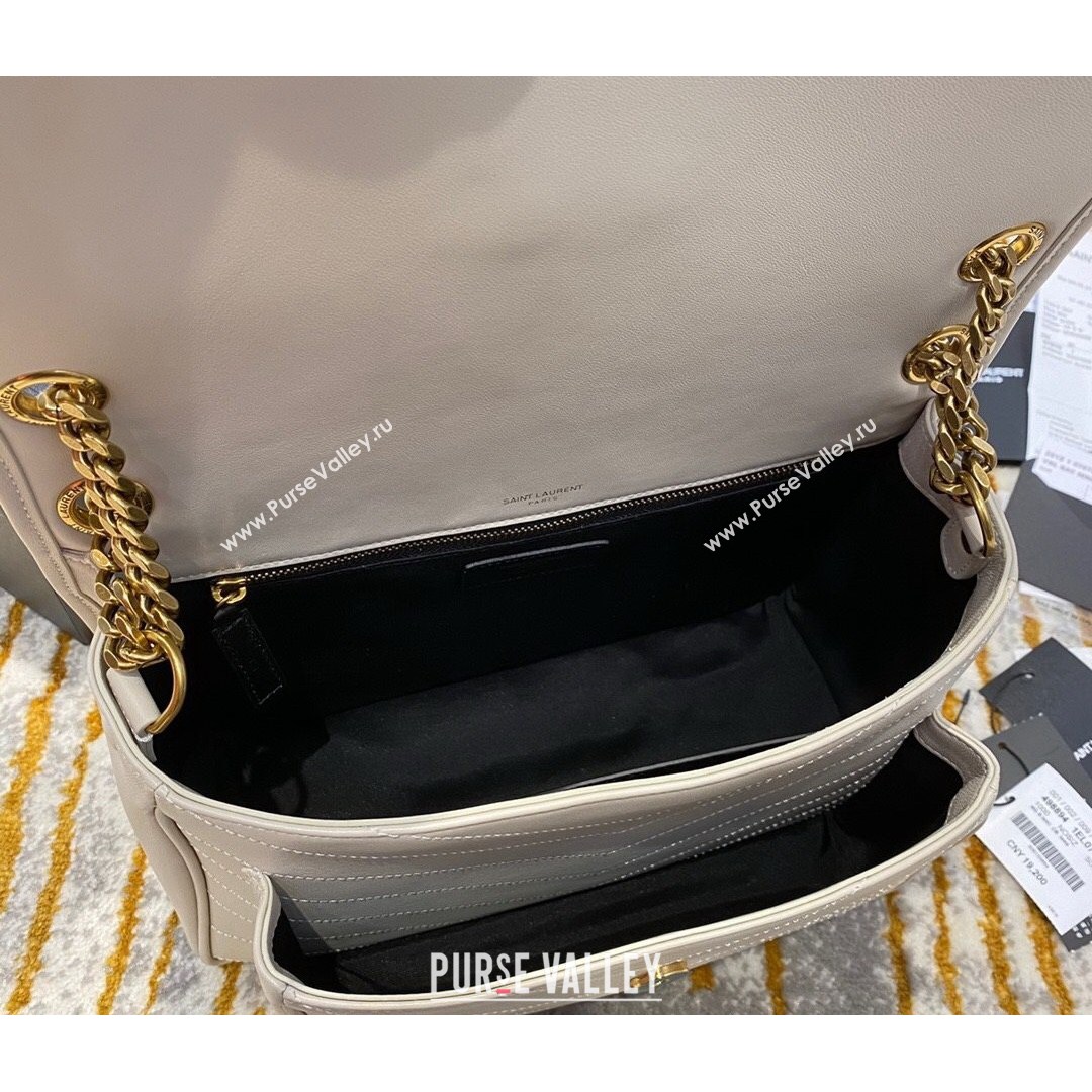 Saint Laurent Medium Niki Chain Bag in Lambskin 498894 Off-white 2021 (JD-210820051)