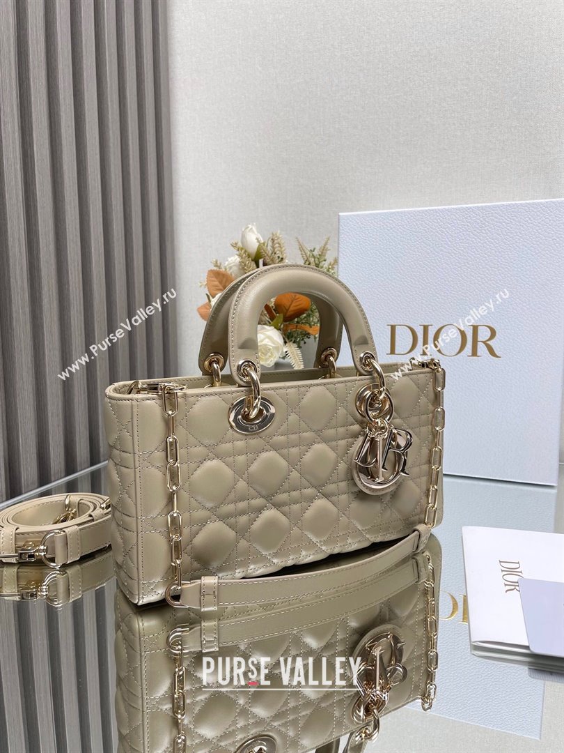 Dior Lady D-Joy Medium Bag in Cannage Lambskin Beige2 2025 M9250 (XXG-250806057)