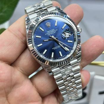 Rolex Datejust Watch 41mm Silver/Blue 2024 Top Quality (KN-24072513)