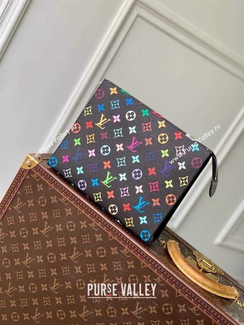 Louis Vuitton LV x TM Toiletry Pouch in Multicolored Monogram Canvas M13746 Black 2025 (K-25010206)