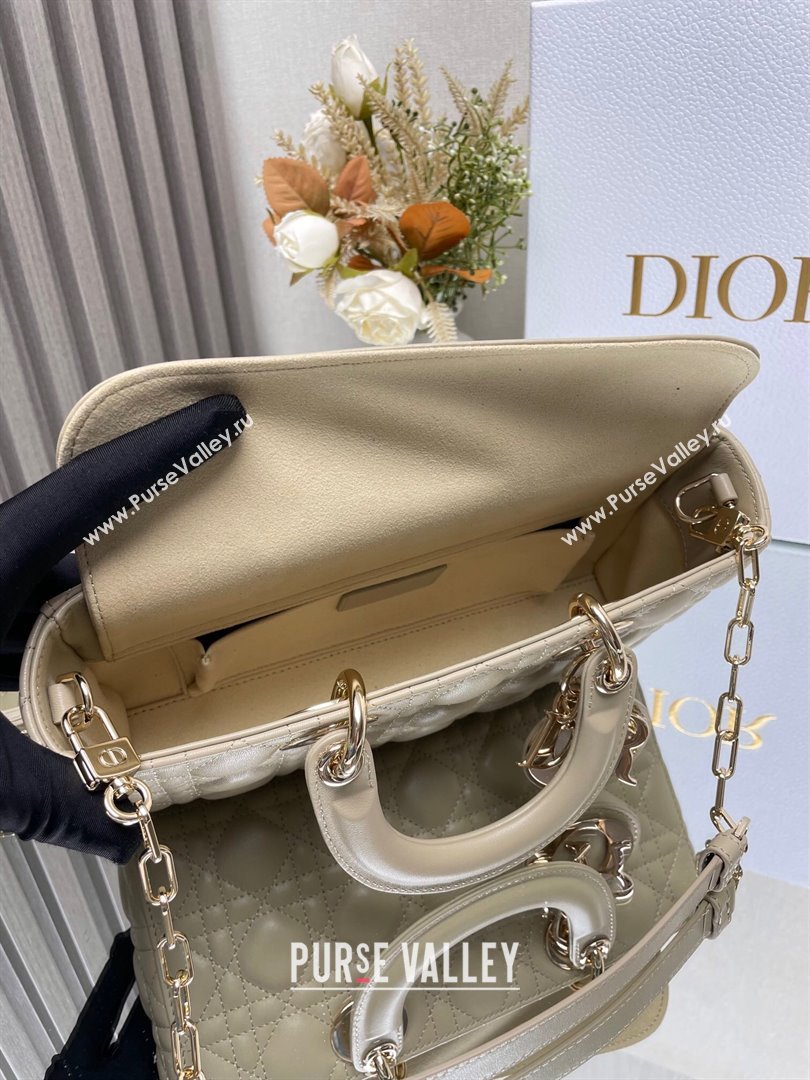 Dior Lady D-Joy Medium Bag in Cannage Lambskin Beige2 2025 M9250 (XXG-250806057)